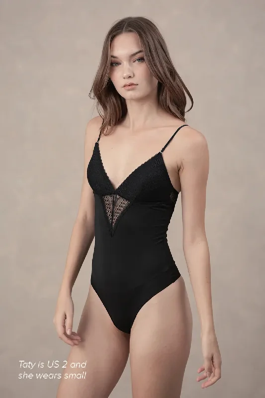 Celiné NOIR Padded Lace Body