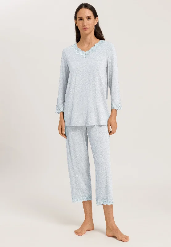 Natural Elegance 3/4 Sleeve Pajama Set | Whispering Blue 74952-2503