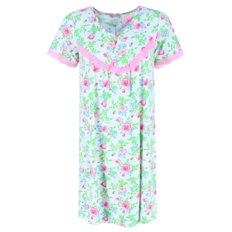 Elegant Emily Women's Plus Size Floral Nightgown