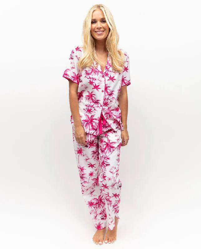 Hailey Womens Palm Print Pyjama Set