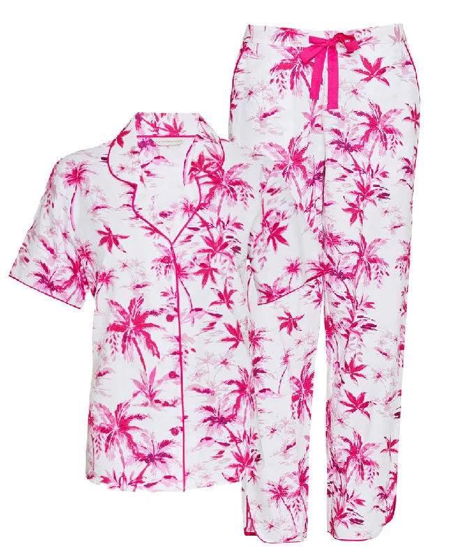 Hailey Womens Palm Print Pyjama Set