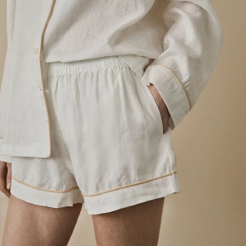 Pearl Linen Women's Pyjama Shorts