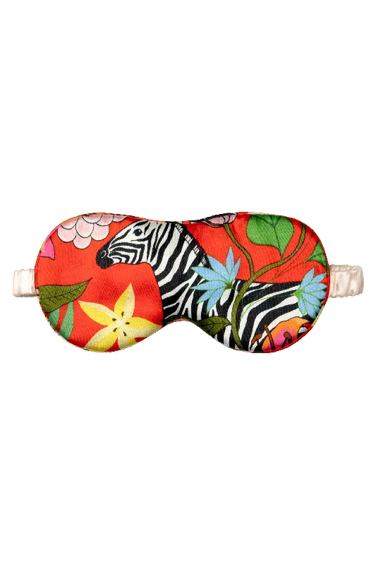 Tiger Bouquet Sleep Mask | Crimson