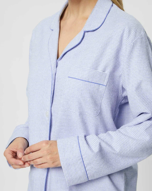 Women's Brushed Cotton Pyjamas - Willet Blue