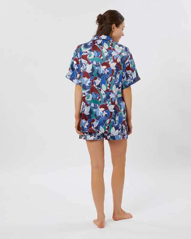 Women's Short Silk Pyjamas - Chow's Paisley