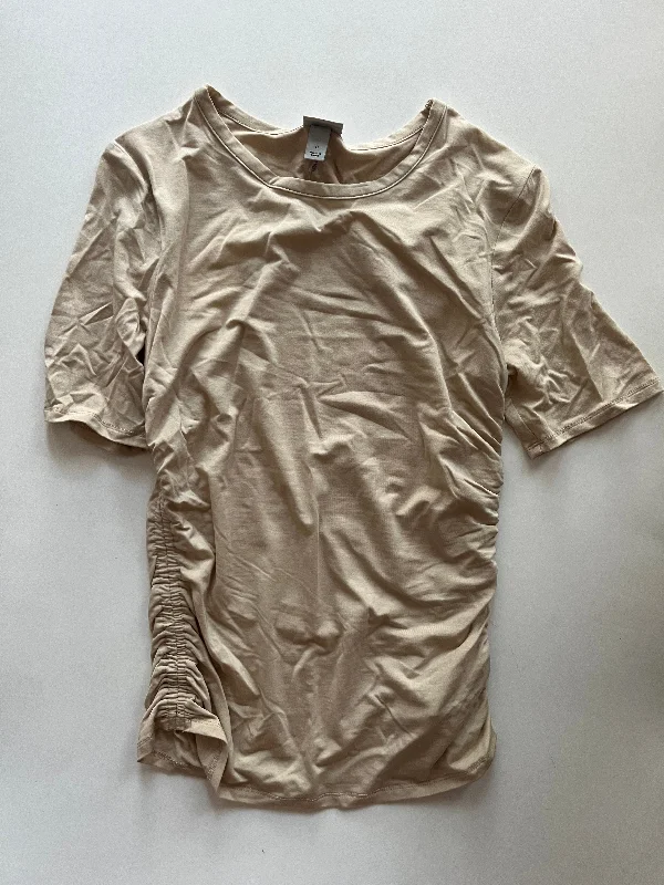 Beige Top Short Sleeve A New Day NWT, Size S