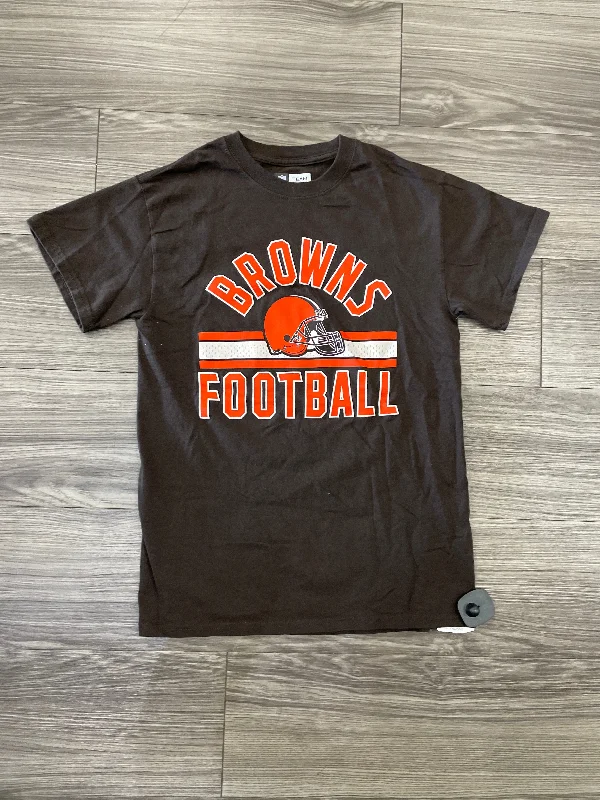 Brown Top Short Sleeve Nfl, Size S