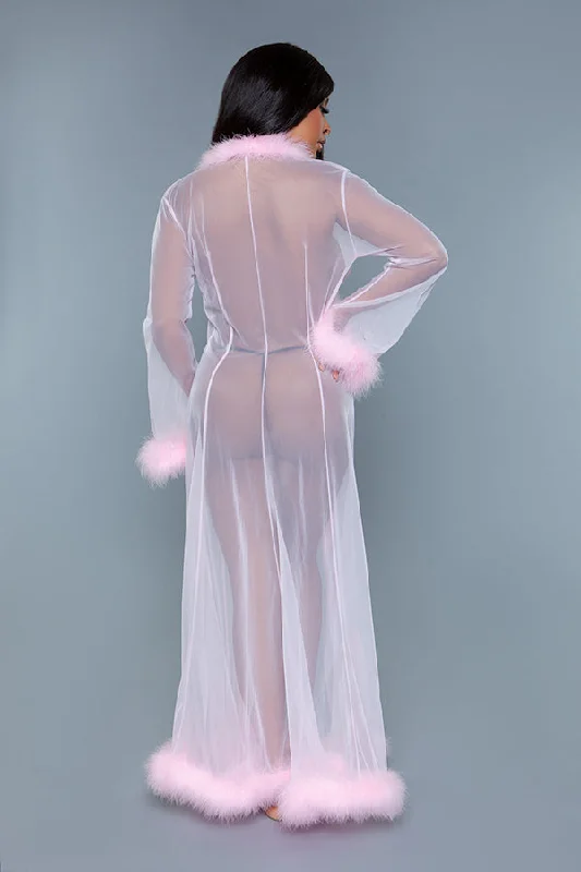 Full-Length sheer robe