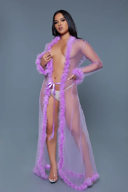 Full-Length sheer robe