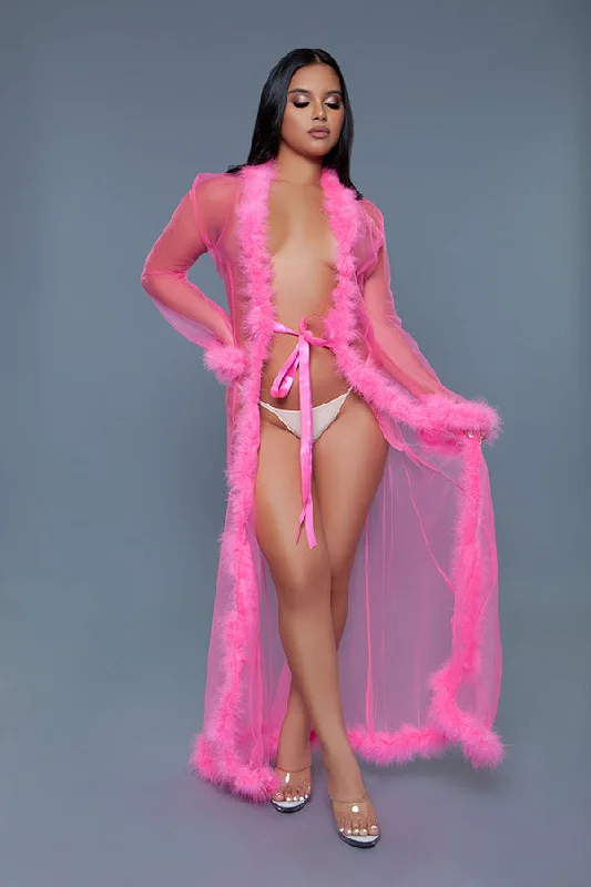 Full-Length sheer robe