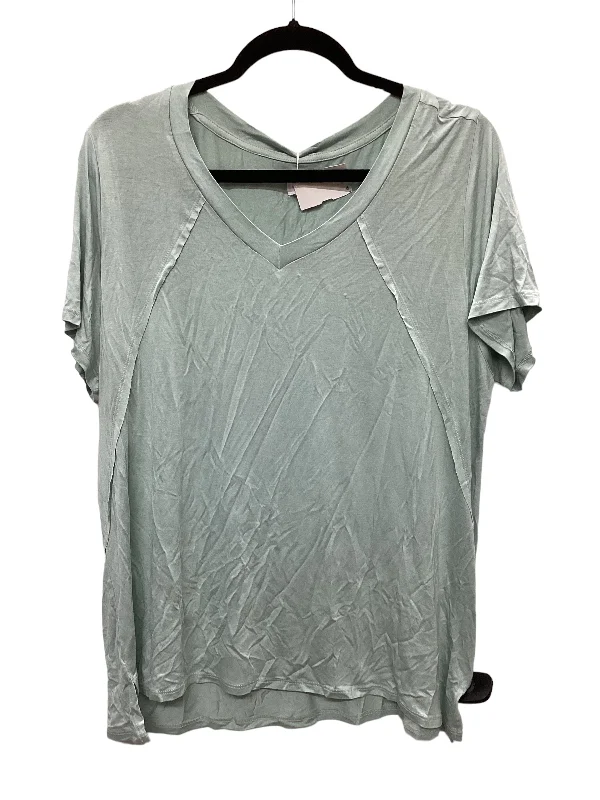 Green Top Short Sleeve Basic Mudpie, Size L