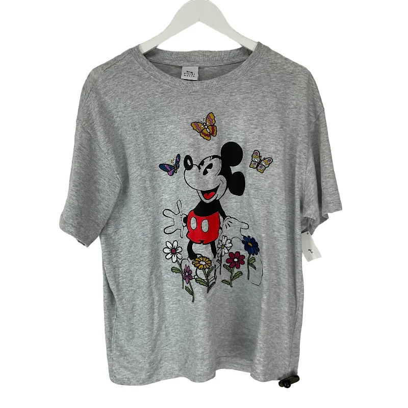 Grey Top Short Sleeve Basic Disney Store, Size Xl