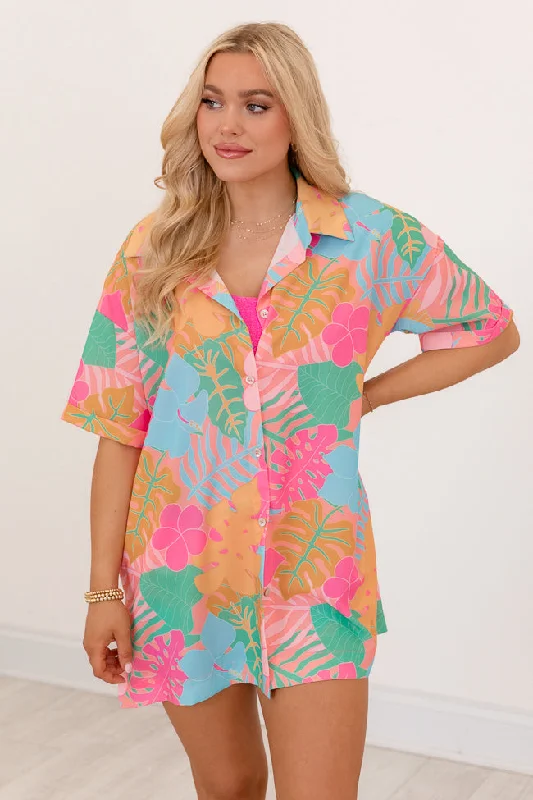 Kabana Krew Bold Tropical Button Up Shirt