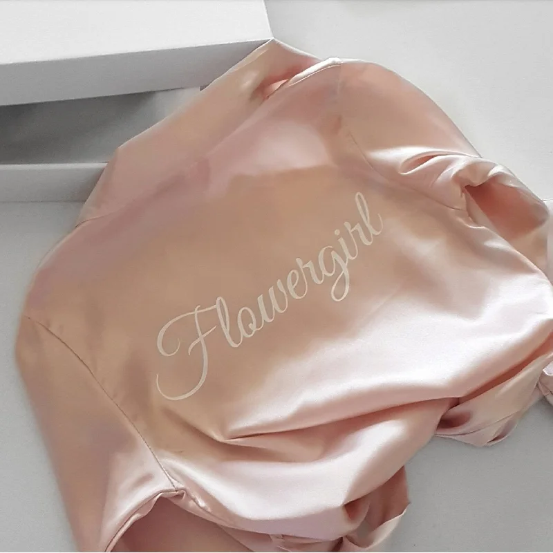 Bridal 'Flowergirl' Satin Robe.