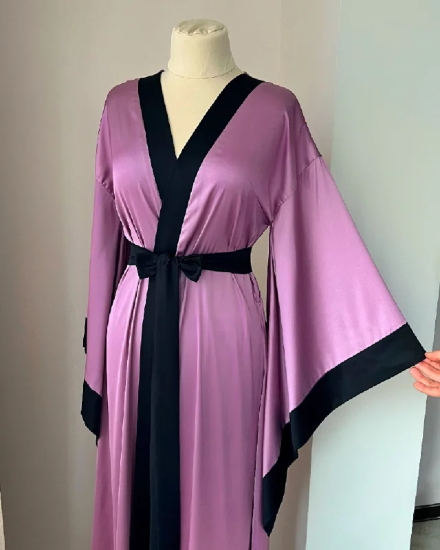 Luxury robe for women Purple black