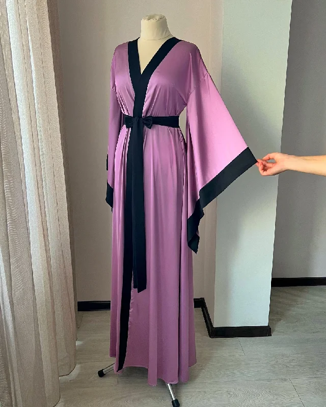 Luxury robe for women Purple black