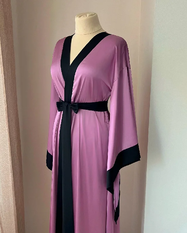 Luxury robe for women Purple black