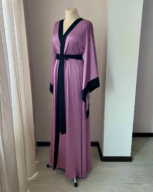 Luxury robe for women Purple black