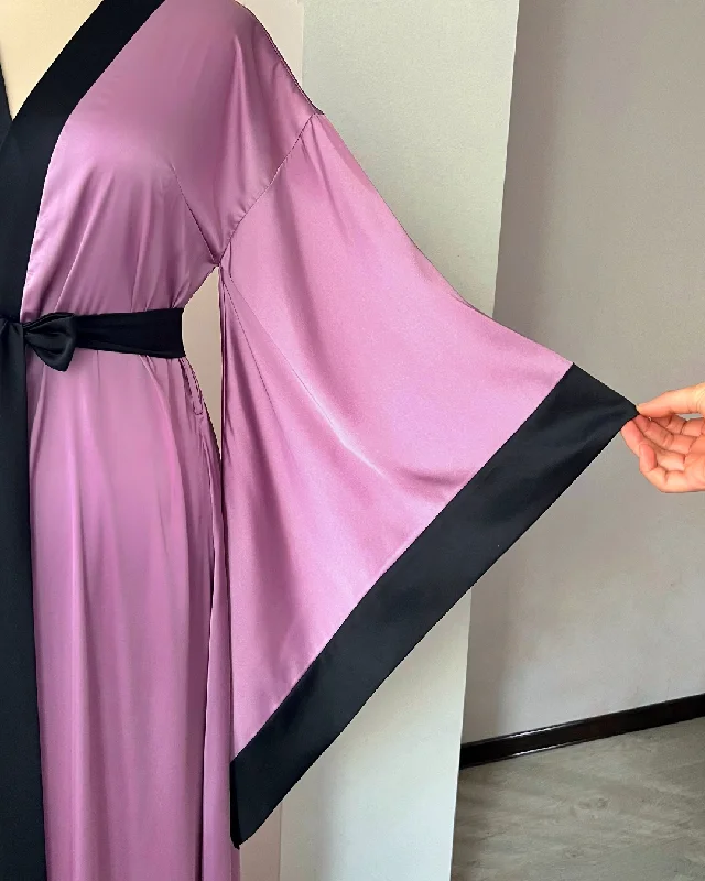 Luxury robe for women Purple black