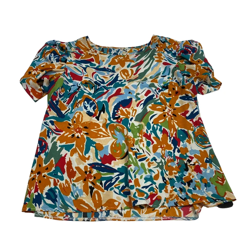 Multi-colored Top Short Sleeve Clothes Mentor, Size 2x