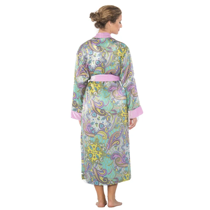 Luxury Dressing Gown | Paisley Haze Robe | SoffiaB