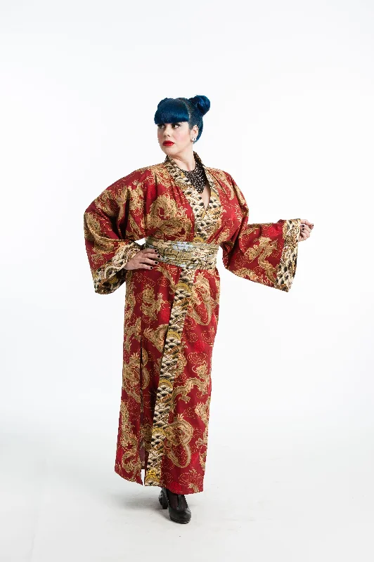 ""Red Dragon"" Long Kimono