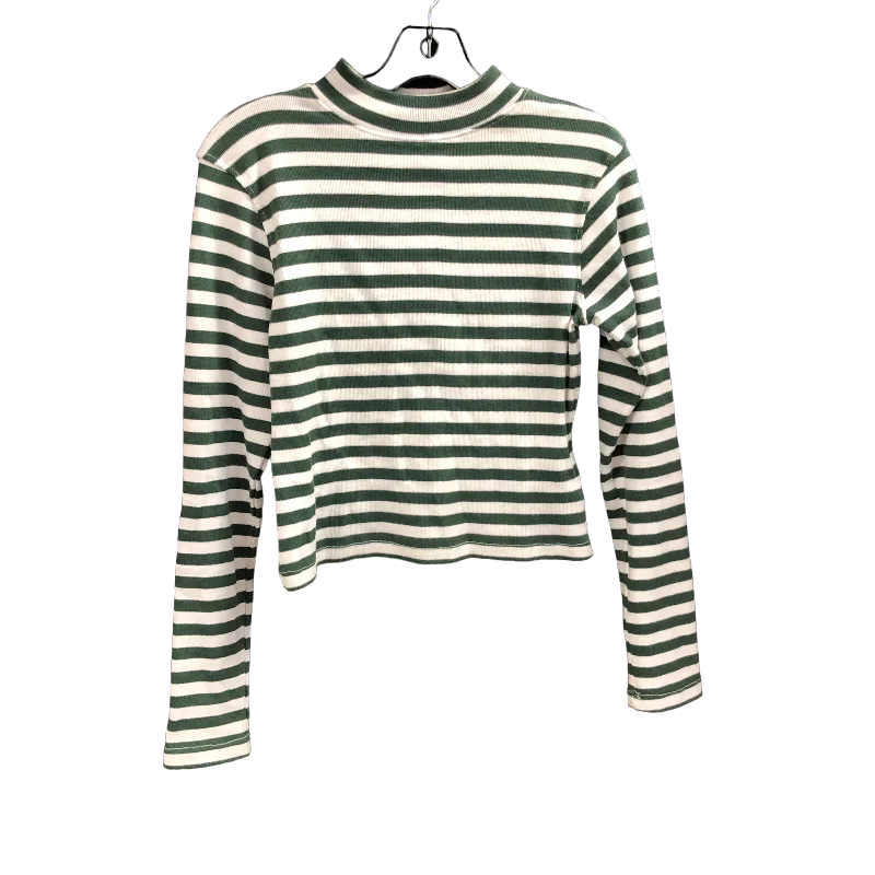 Top Long Sleeve By Boohoo Boutique In Striped Pattern, Size: M