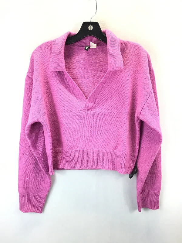 Top Long Sleeve By H&m In Pink, Size: M