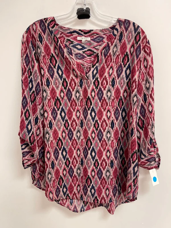 Top Long Sleeve By Maurices In Pink, Size: Xl