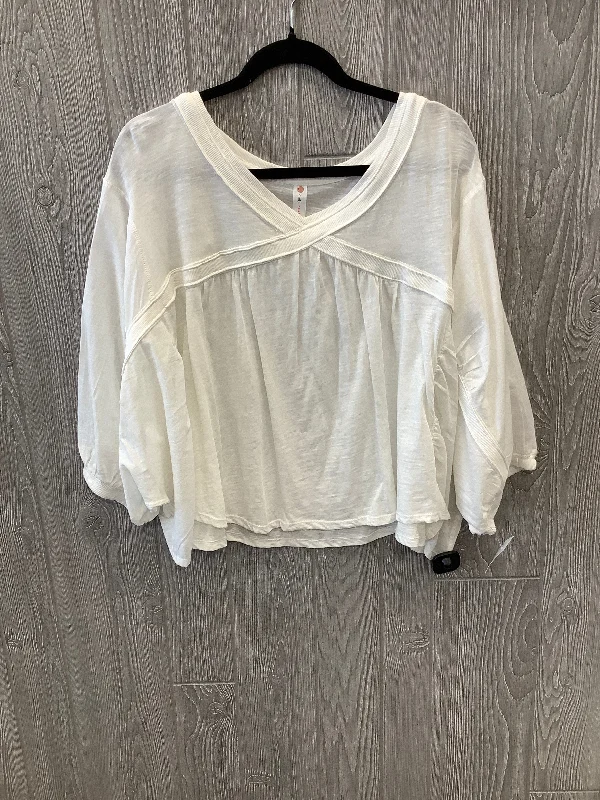 White Top Short Sleeve Daily Practice By Anthropologie, Size L