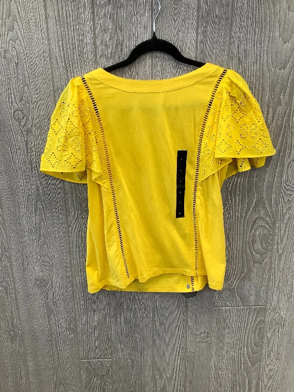 Yellow Top Short Sleeve Banana Republic, Size S