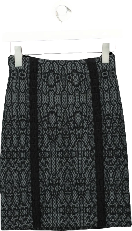 ALAIA Black Stretch Mini Skirt UK 6