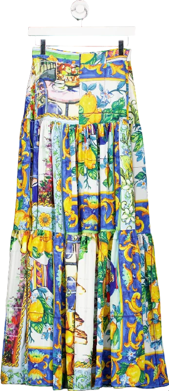 Dolce & Gabbana Multicoloured Patchwork Print Skirt Size EU 36 UK *