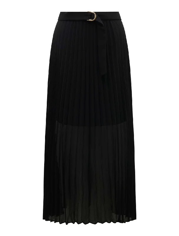 Esme Belted Pleated Skirt