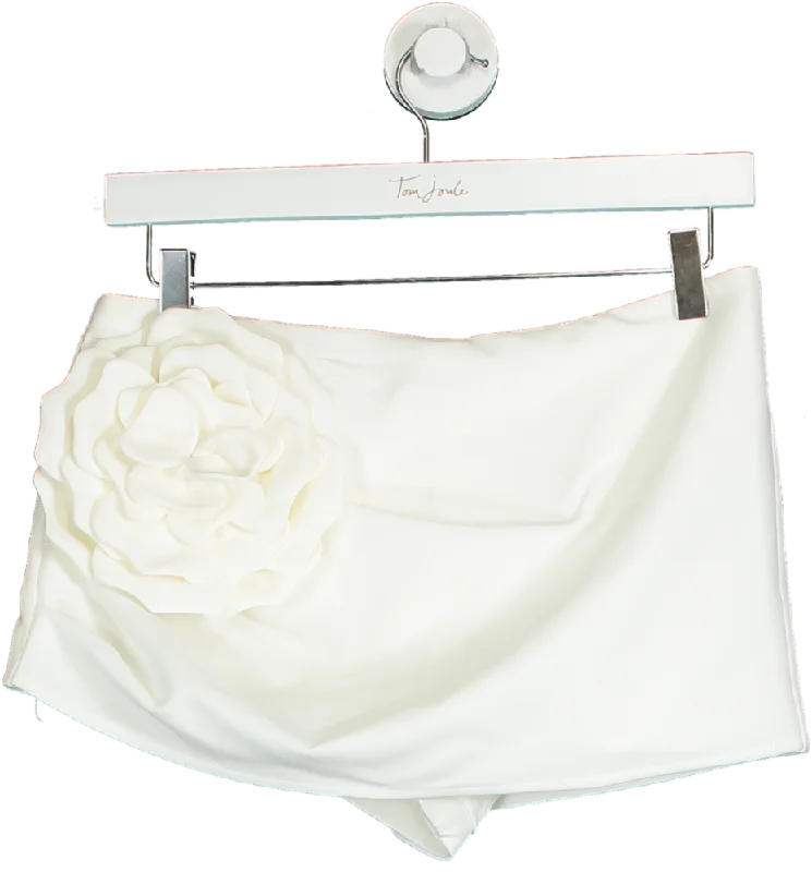 Lovers and Friends Cream Flower Detailed Mini Skirt UK XS