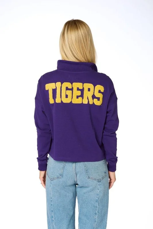 LSU Tigers Women's Collared Sweatshirt