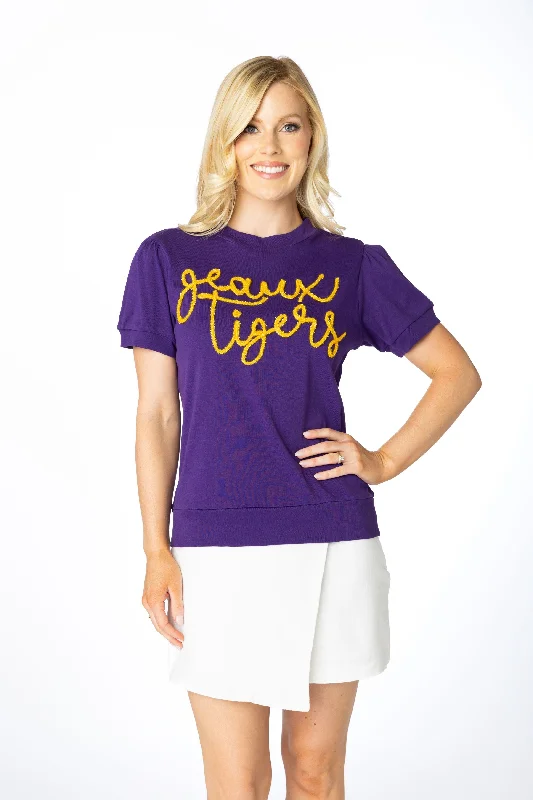 LSU Tigers Women's Glitter Script Shirt