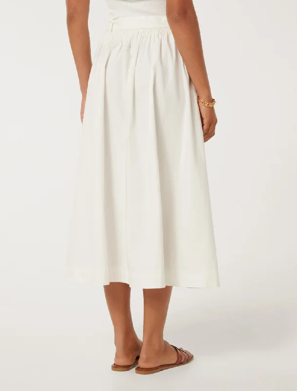 Madeleine Belted Midi Skirt