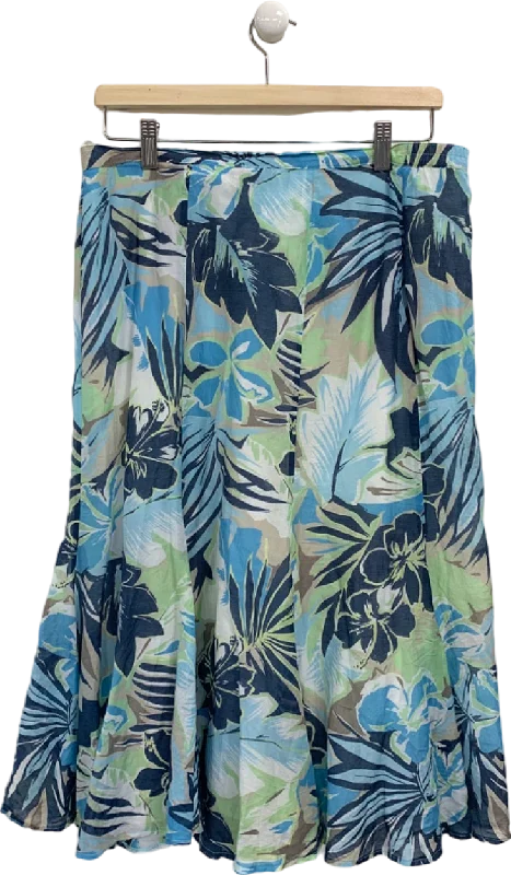 Marcona Multicolour Floral Midi Skirt UK 18