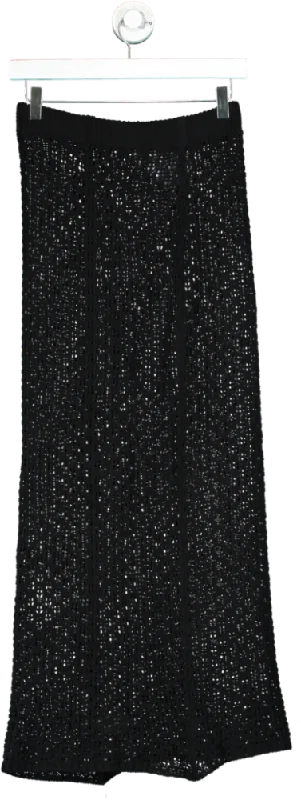 Black Knitted Skirt UK S/M