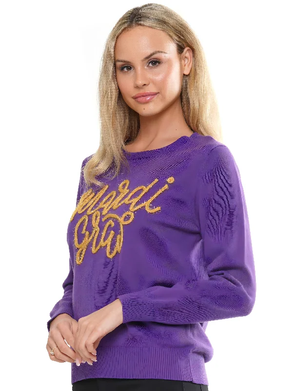 Women's Long-Sleeve Mardi Gras Knit