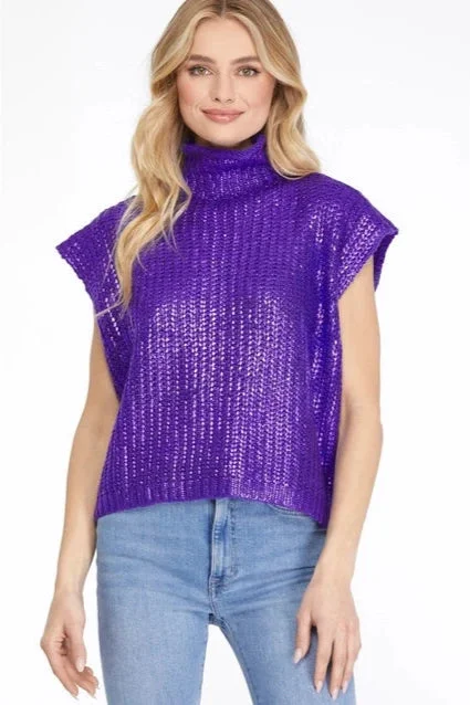 Women's Sweater Metalic Foil