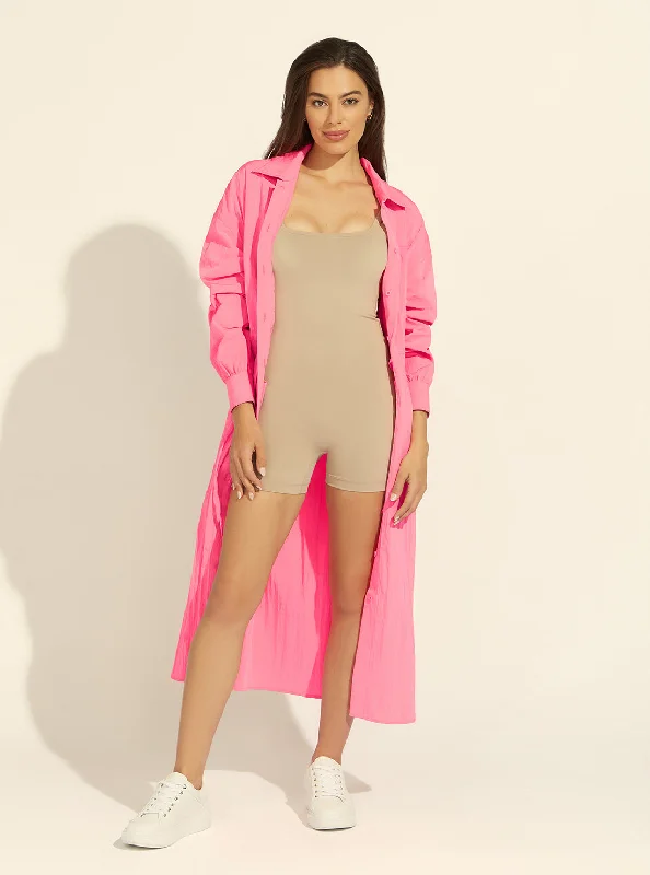 Pink Alanna Active Longline Jacket