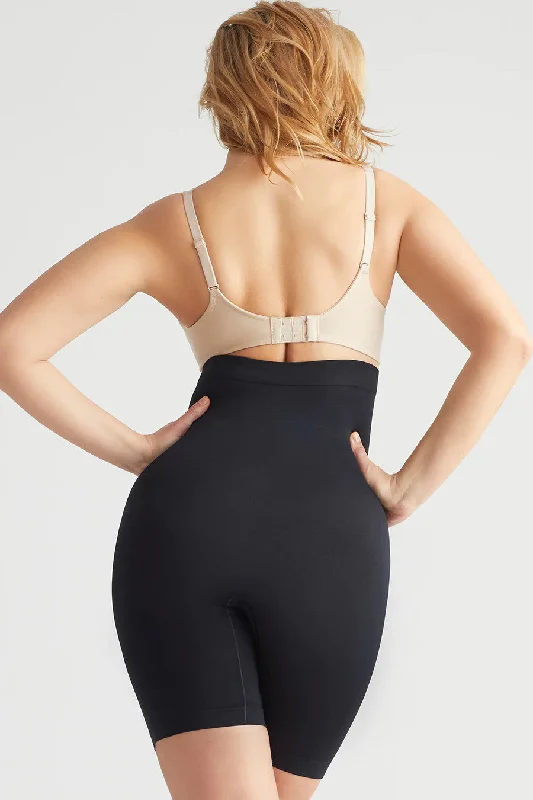 High Waisted Shapewear & Anti Chafe Shorts - Black