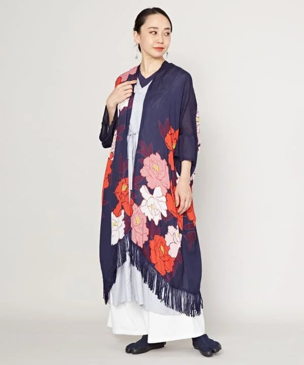 Classic Japanese Flower Pattern KIMONO Cardigan