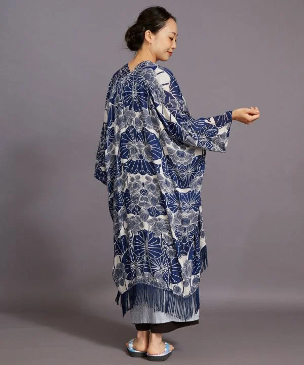 Classic Japanese Flower Pattern KIMONO Cardigan