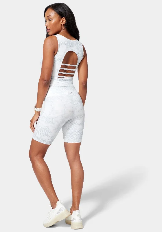 Bebe Logo Biker Short With Mesh Detail