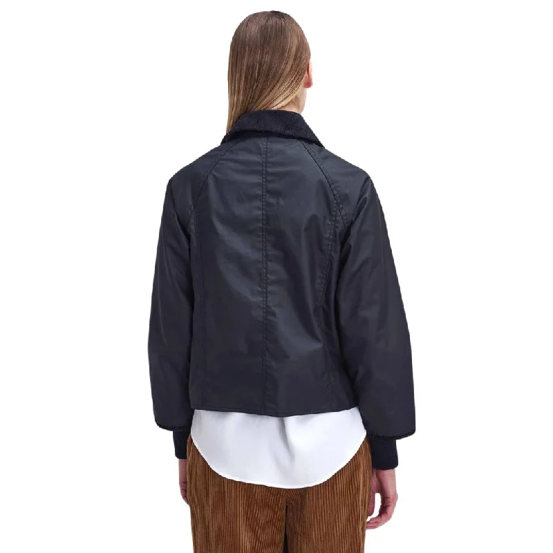 Cropped Beadnell Wax Jacket (Black + Classic)