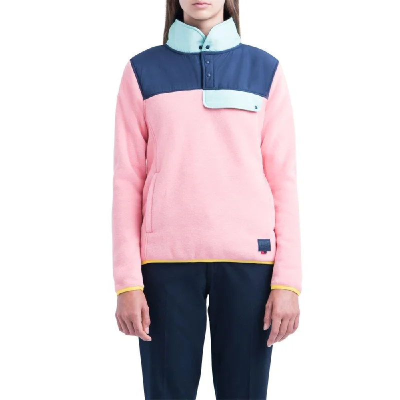 Fleece Pullover (Strawberry Ice + Peacoat + Lucite Green)