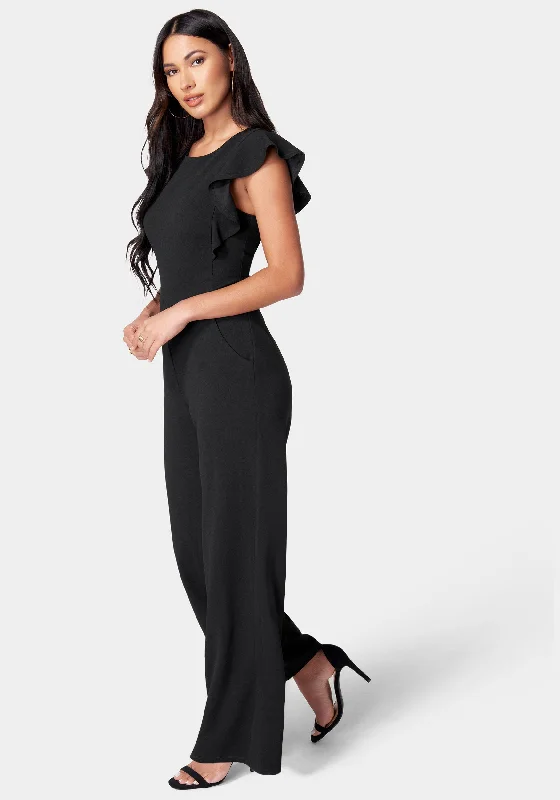 Flutter Sleeve Core Jumpsuit